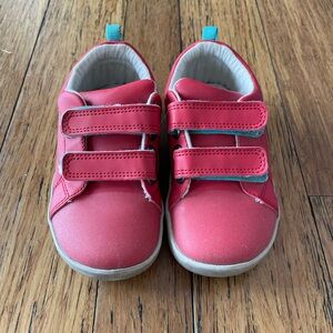 Ten Little Toddler Red Velcro Sneakers